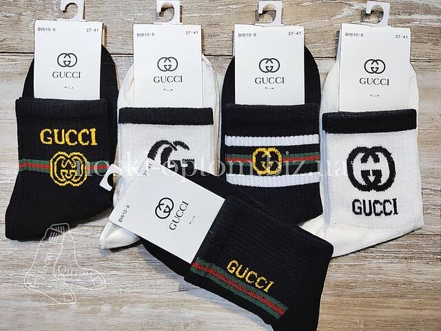 Шкарпетки жіночі "КОРОНА" середньої висоти, "GUCCI", суперякість, BY610-6.