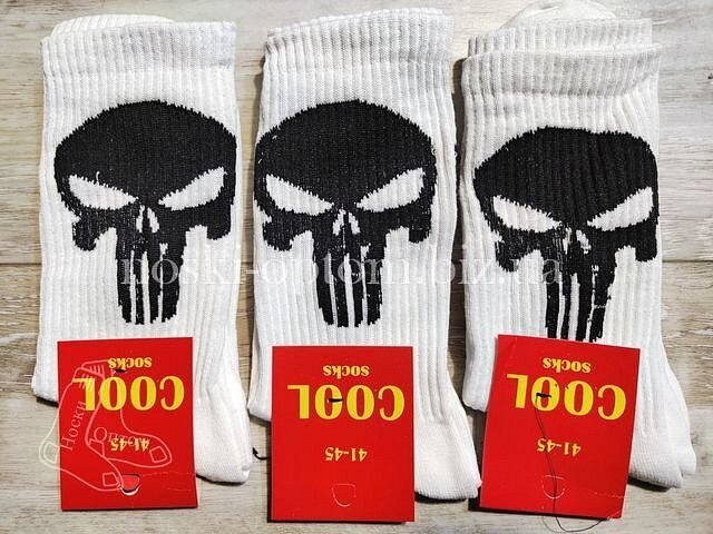 Носки житомирські, чоловічі "COOL" з принтом «КАРАТЕЛЬ», високі.
