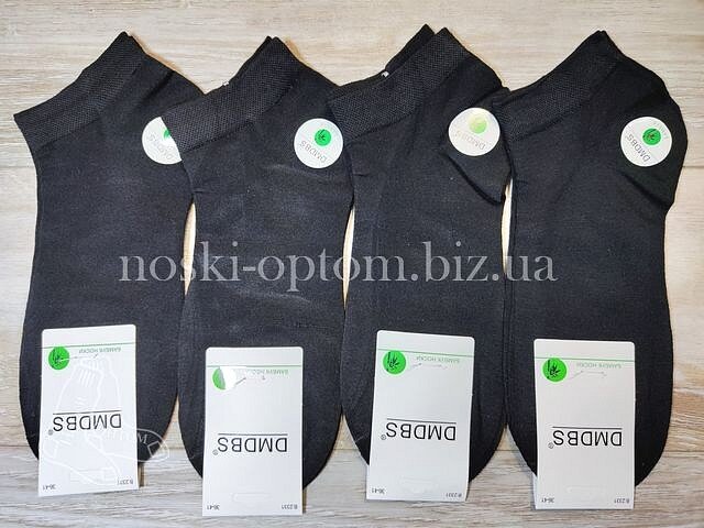Шкарпетки, бамбукові, жіночі «DMDBS» тонкі, короткі, чорні, B2331.