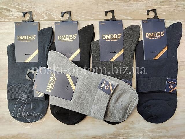 Шкарпетки чоловічі бавовняні ТМ "DMDBS" однотонні, класичної висоти, AE028.