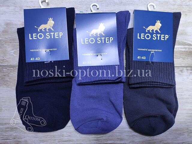 Чоловічі шкарпетки, львівські, тонкі «LEO STEP» середньої висоти, темне асорті.